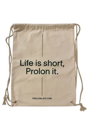 ProLon Canvas Drawstring Bag in Natural. New. Measurements in photos.